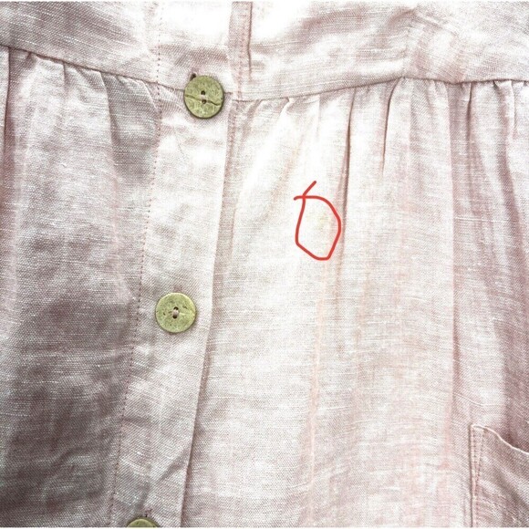 Rachel Zoe 100% Linen Dress Womens Blush Button Sleeveless pink Madi pockets 8. - Picture 8 of 13